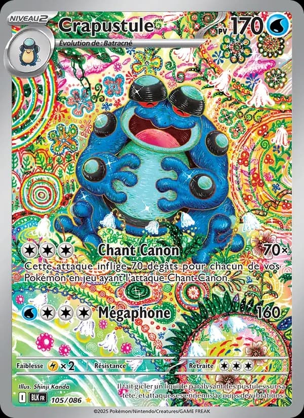 Crapustule — Foudre Noire 105 French Pokémon card