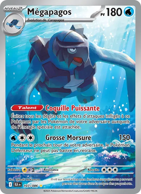 Mégapagos — Foudre Noire 107 French Pokémon card