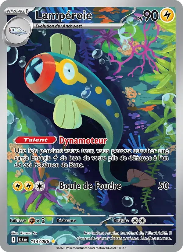 Lampéroie — Foudre Noire 114 French Pokémon card