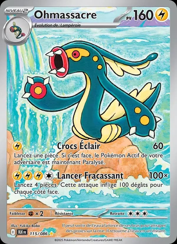Ohmassacre — Foudre Noire 115 French Pokémon card