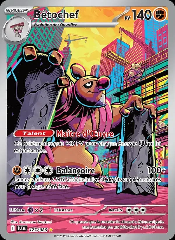 Bétochef — Foudre Noire 127 French Pokémon card
