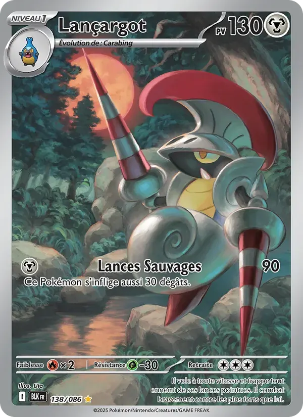Lançargot — Foudre Noire 138 French Pokémon card