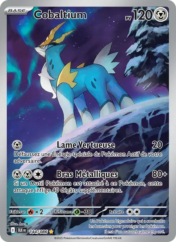Cobaltium — Foudre Noire 144 French Pokémon card