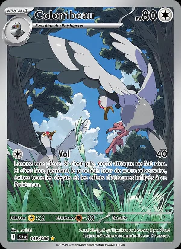 Colombeau — Foudre Noire 149 French Pokémon card