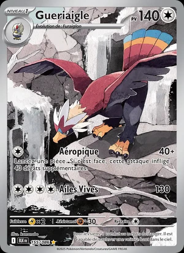 Gueriaigle — Foudre Noire 155 French Pokémon card