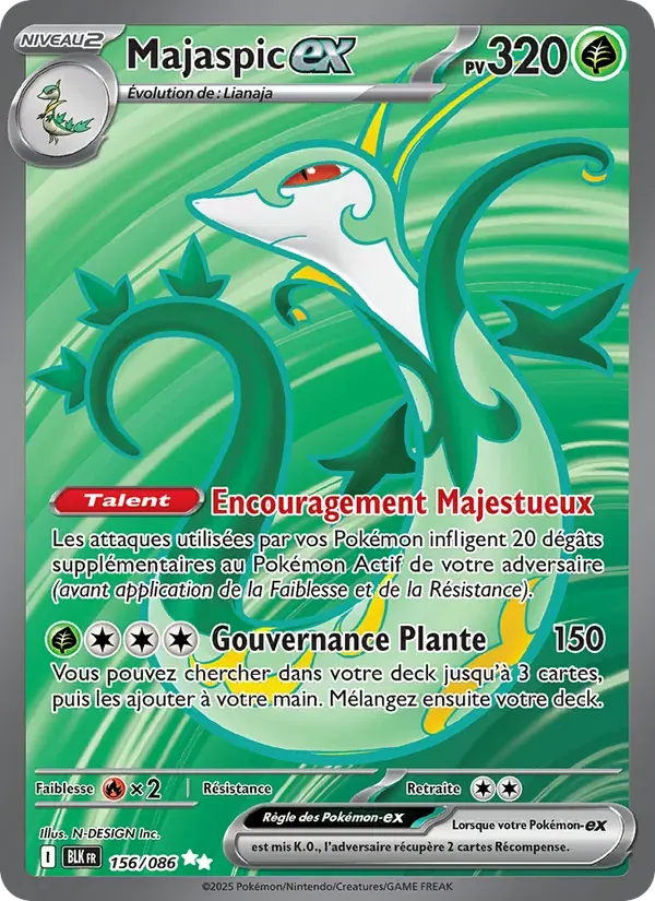 Majaspic-ex — Foudre Noire 156 French Pokémon card