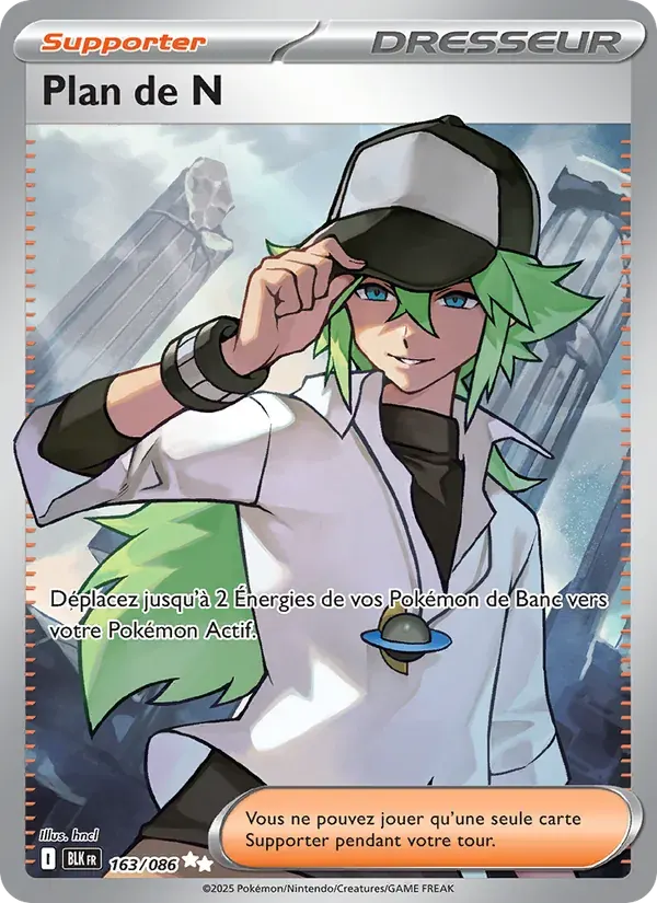 Plan de N — Foudre Noire 163 French Pokémon card