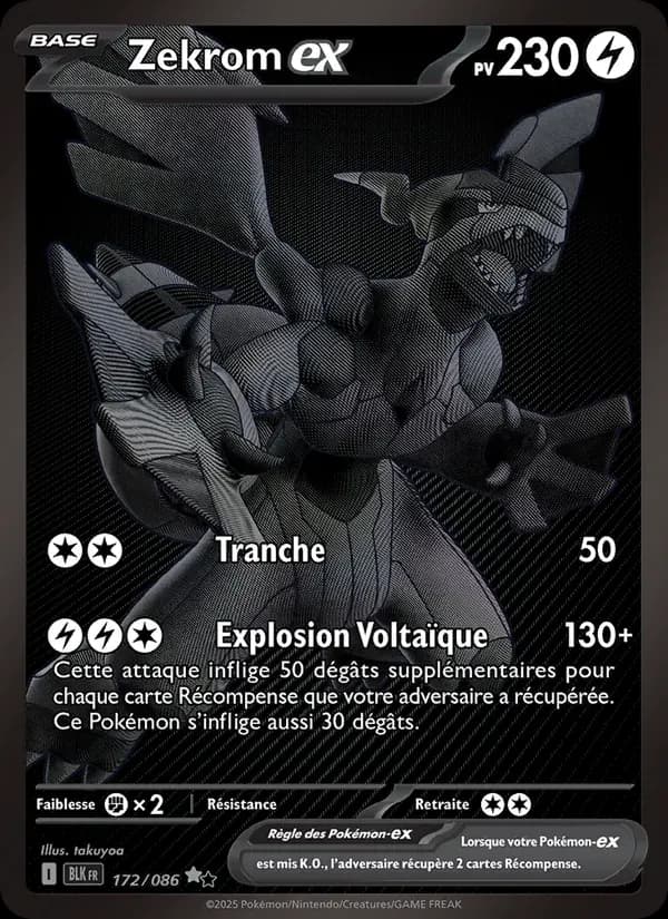 Zekrom-ex — Foudre Noire 172 French Pokémon card