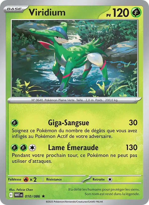 Viridium — Flamme Blanche 10 French Pokémon card