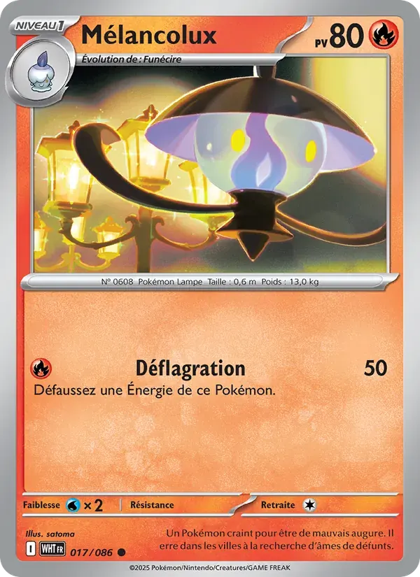 Mélancolux — Flamme Blanche 17 French Pokémon card