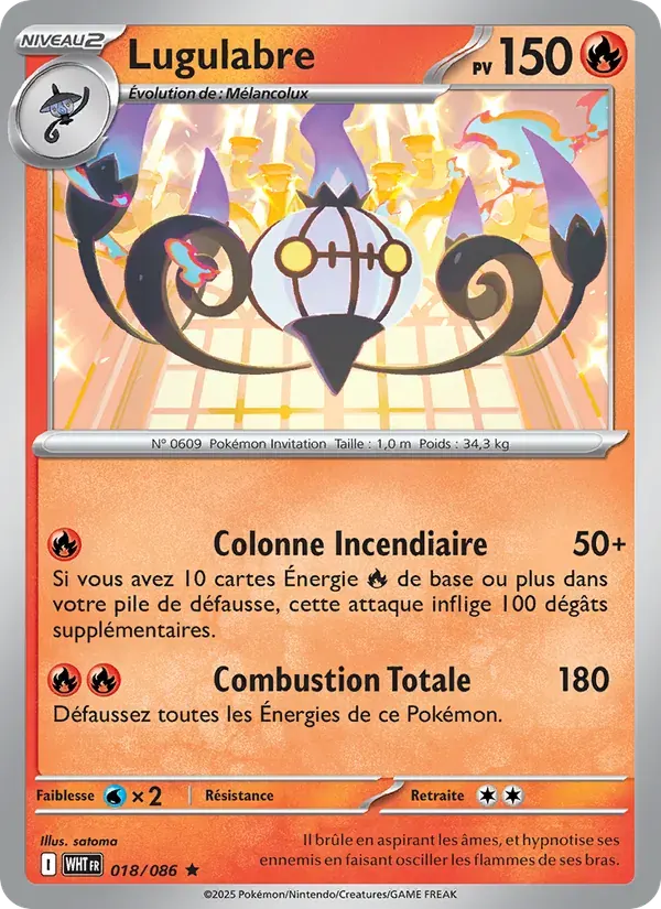 Lugulabre — Flamme Blanche 18 French Pokémon card