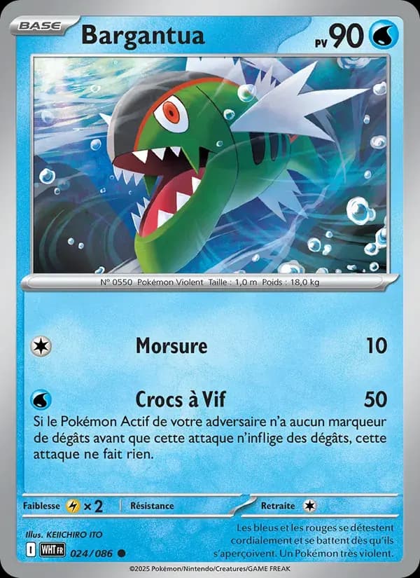 Bargantua — Flamme Blanche 24 French Pokémon card