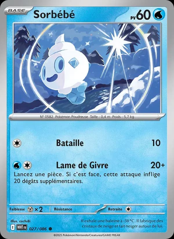 Sorbébé — Flamme Blanche 27 French Pokémon card