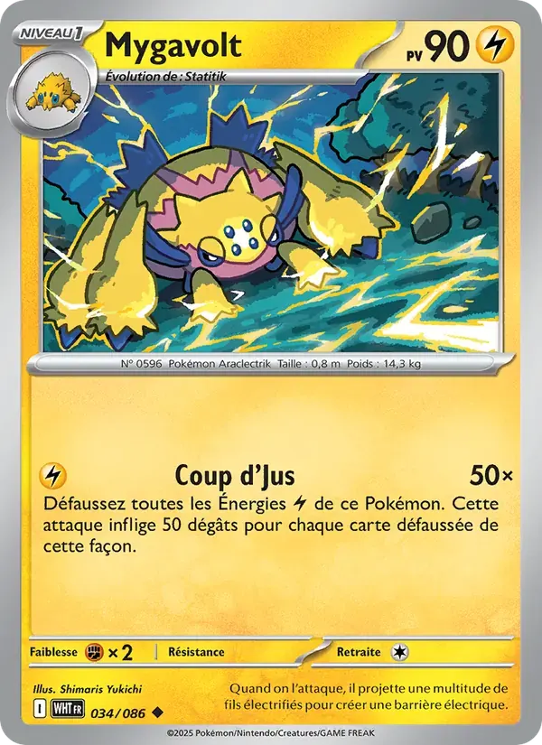 Mygavolt — Flamme Blanche 34 French Pokémon card