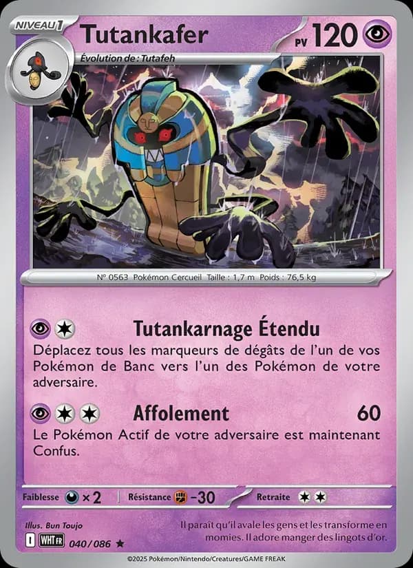Tutankafer — Flamme Blanche 40 French Pokémon card