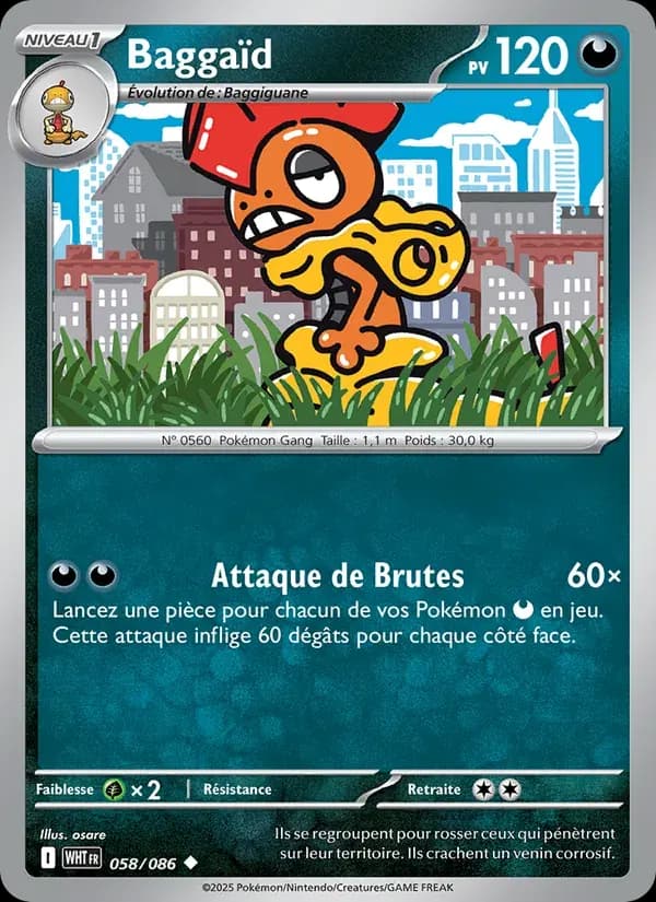 Baggaïd — Flamme Blanche 58 French Pokémon card