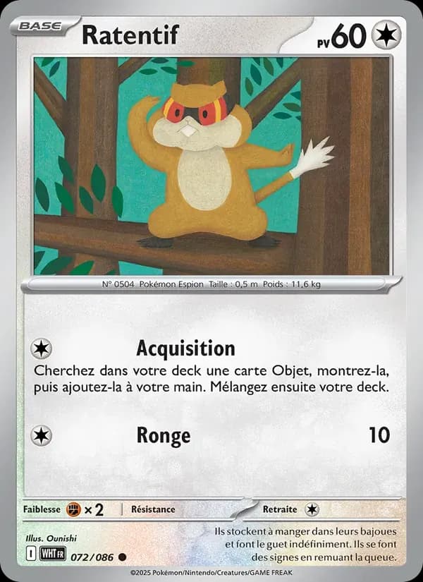 Ratentif — Flamme Blanche 72 French Pokémon card