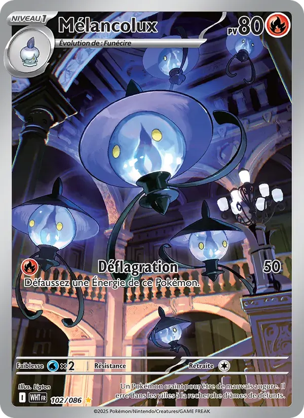Mélancolux — Flamme Blanche 102 French Pokémon card