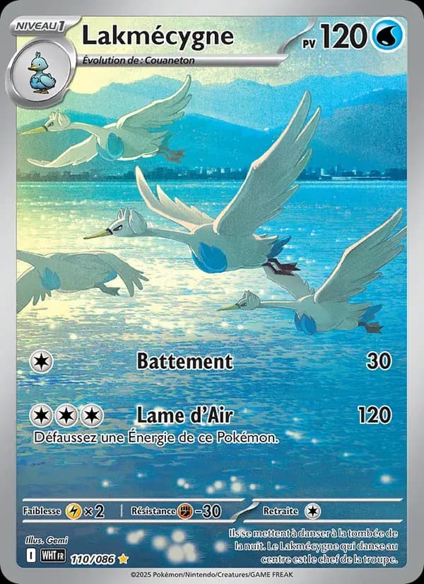 Lakmécygne — Flamme Blanche 110 French Pokémon card