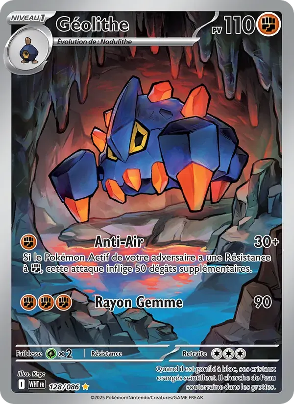 Géolithe — Flamme Blanche 128 French Pokémon card
