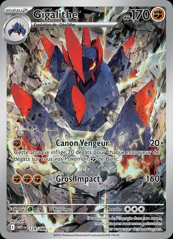 Gigalithe — Flamme Blanche 129 French Pokémon card