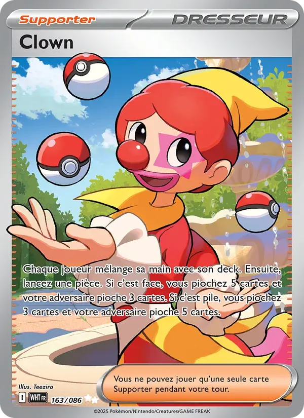 Clown — Flamme Blanche 163 French Pokémon card