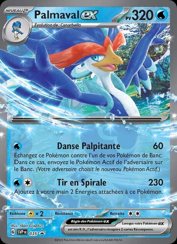 Palmaval-ex — SVP Black Star Promos 35 French Pokémon card