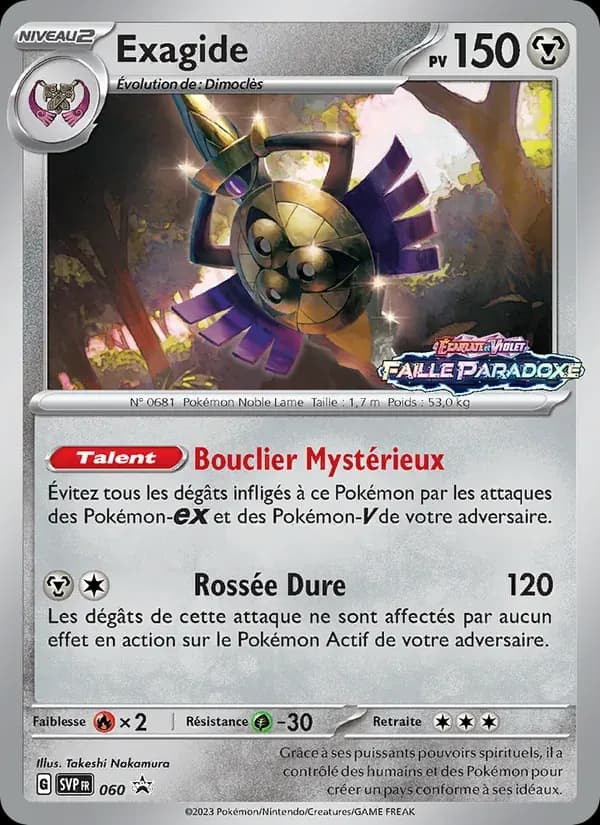 Exagide — SVP Black Star Promos 60 French Pokémon card