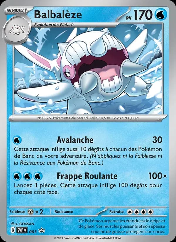 Balbalèze — SVP Black Star Promos 63 French Pokémon card