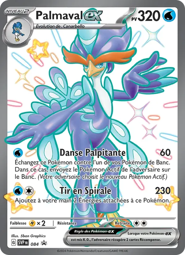 Palmaval-ex — SVP Black Star Promos 84 French Pokémon card