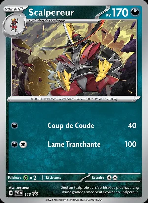Scalpereur — SVP Black Star Promos 113 French Pokémon card