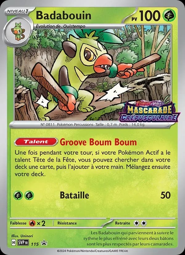 Badabouin — SVP Black Star Promos 115 French Pokémon card
