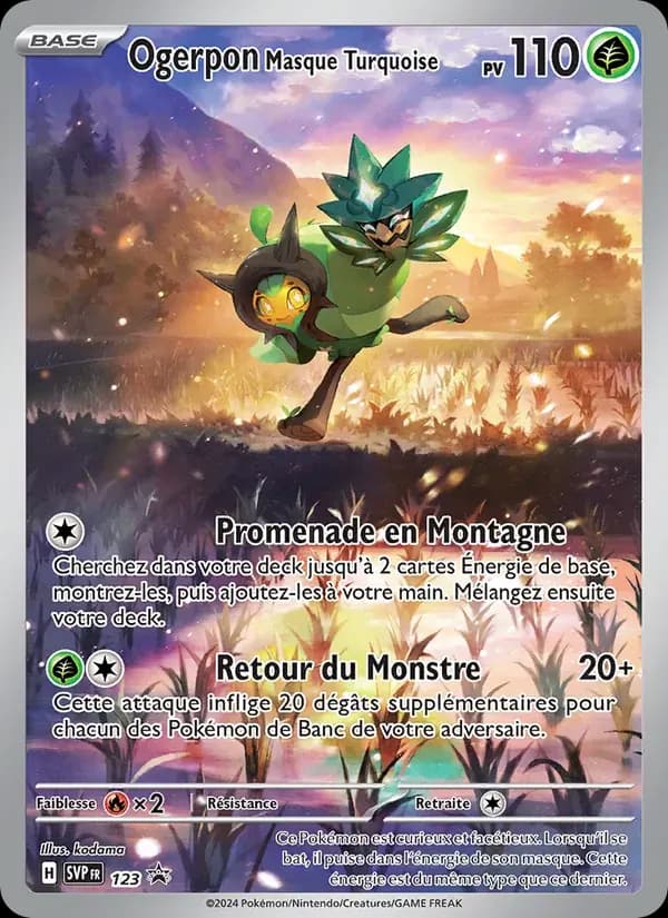 Ogerpon Masque Turquoise — SVP Black Star Promos 123 French Pokémon card