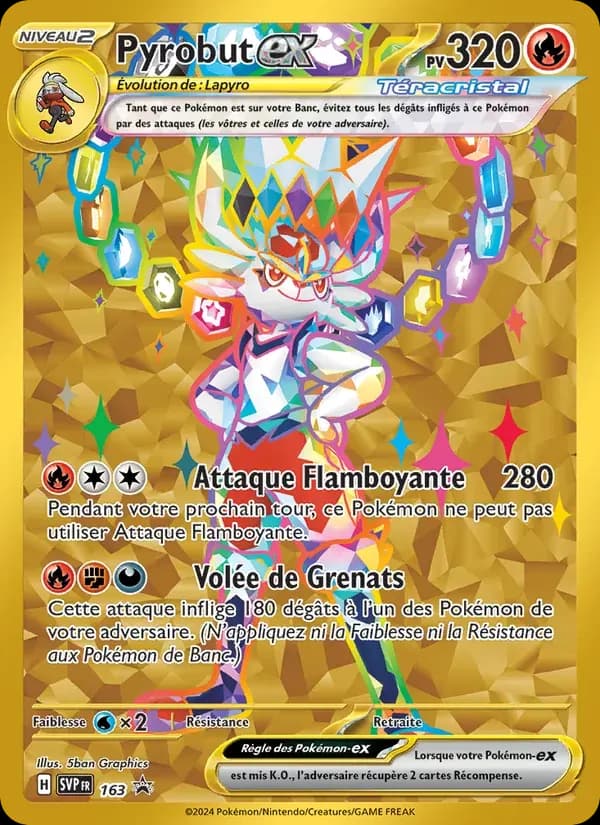 Pyrobut-ex — SVP Black Star Promos 163 French Pokémon card