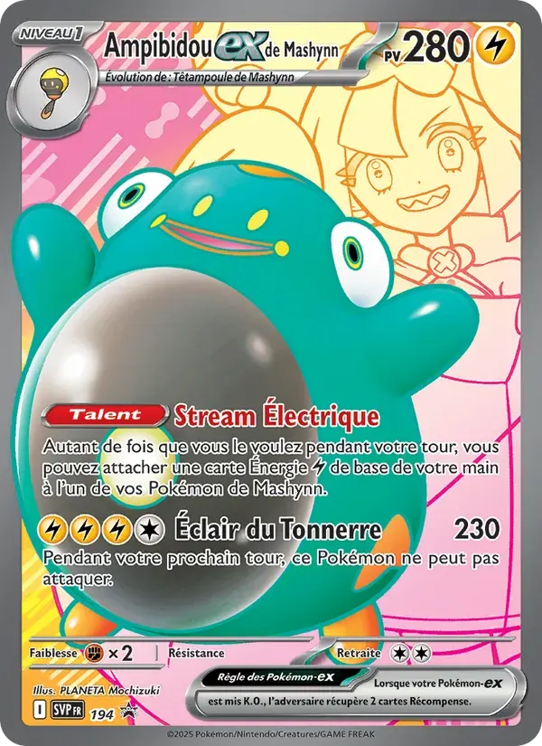 Ampibidou-ex de Mashynn — SVP Black Star Promos 194 French Pokémon card