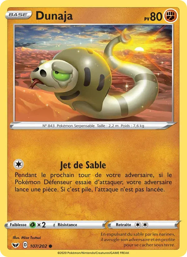 Dunaja — Épée et Bouclier 107 French Pokémon card