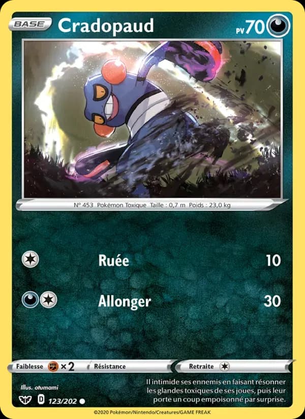 Cradopaud — Épée et Bouclier 123 French Pokémon card