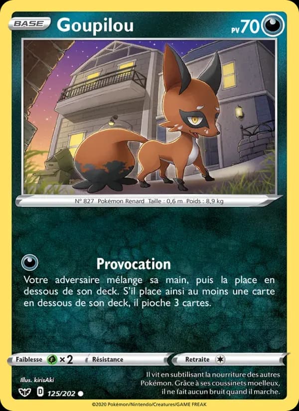 Goupilou — Épée et Bouclier 125 French Pokémon card