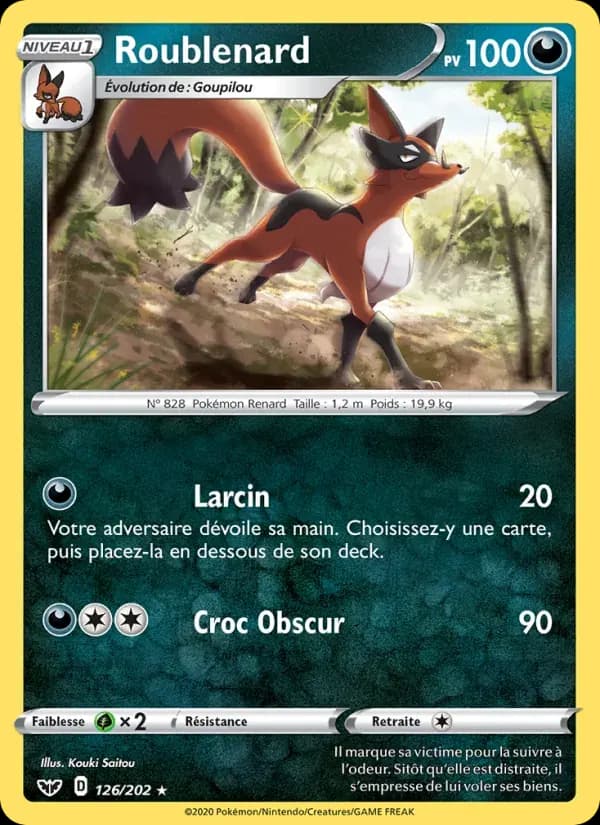Roublenard — Épée et Bouclier 126 French Pokémon card