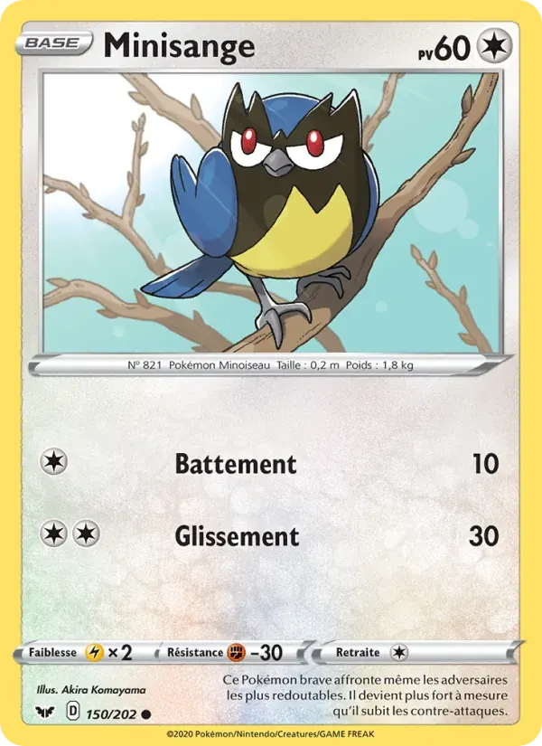 Minisange — Épée et Bouclier 150 French Pokémon card
