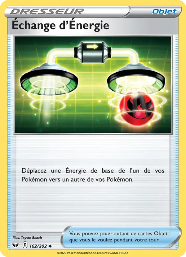 Échange d'Énergie — Épée et Bouclier 162 French Pokémon card