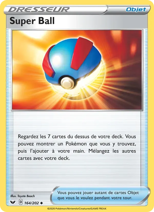Super Ball — Épée et Bouclier 164 French Pokémon card