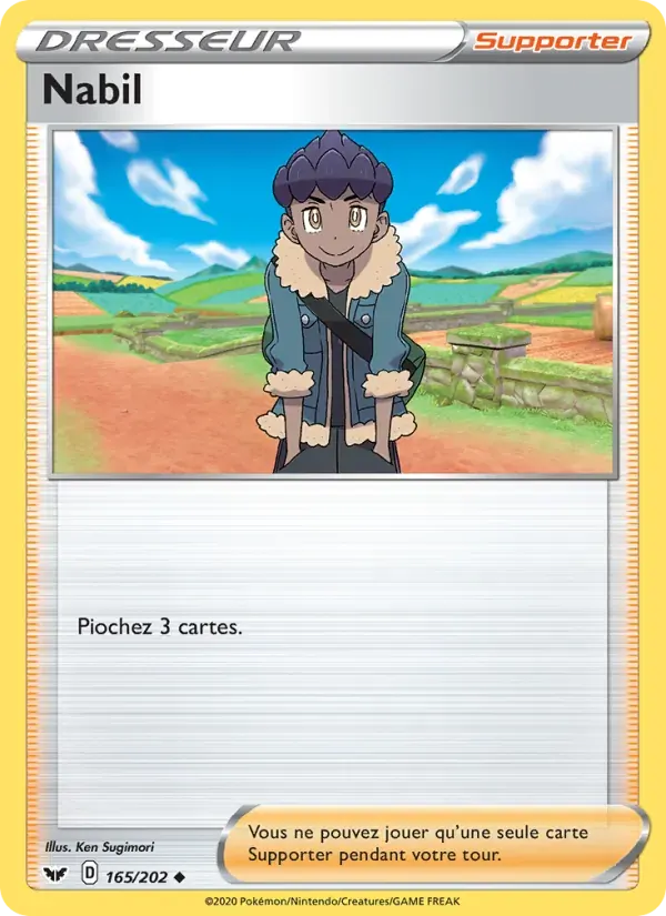 Nabil — Épée et Bouclier 165 French Pokémon card