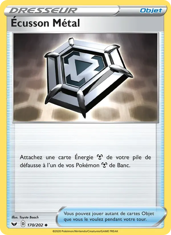 Écusson Métal — Épée et Bouclier 170 French Pokémon card