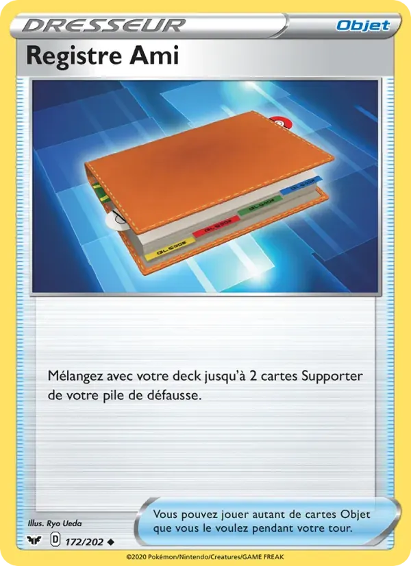 Registre Ami — Épée et Bouclier 172 French Pokémon card