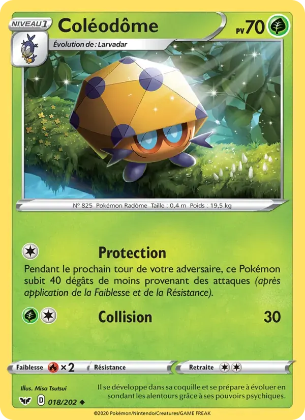 Coléodôme — Épée et Bouclier 18 French Pokémon card