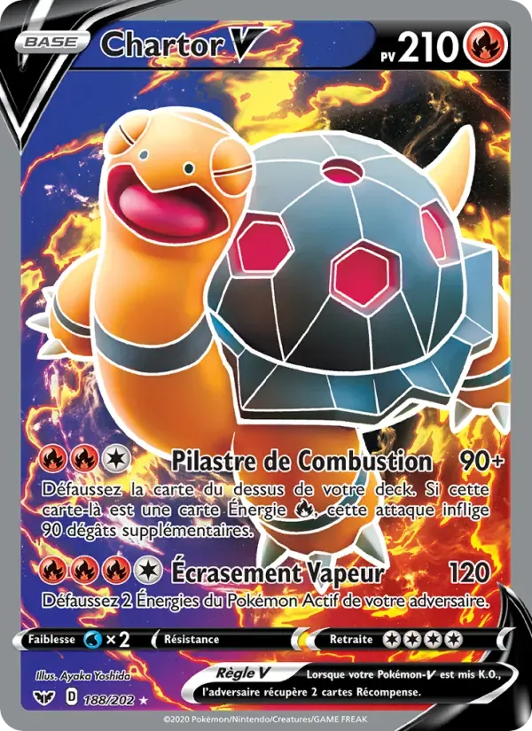 Chartor V — Épée et Bouclier 188 French Pokémon card