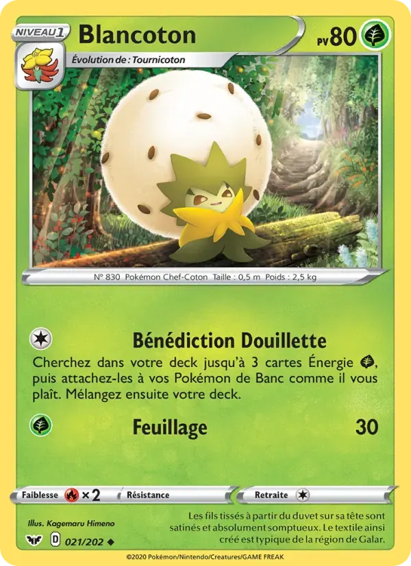 Blancoton — Épée et Bouclier 21 French Pokémon card