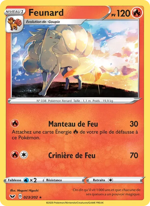 Feunard — Épée et Bouclier 23 French Pokémon card