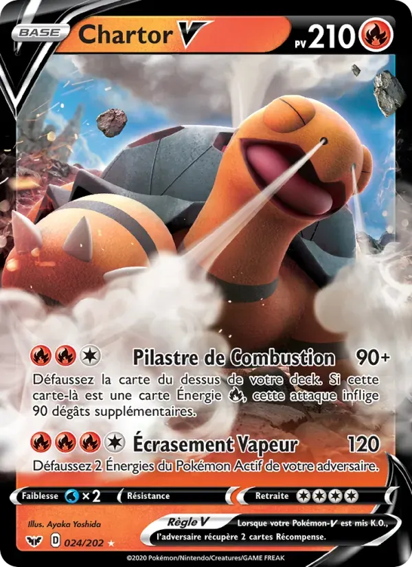 Chartor V — Épée et Bouclier 24 French Pokémon card